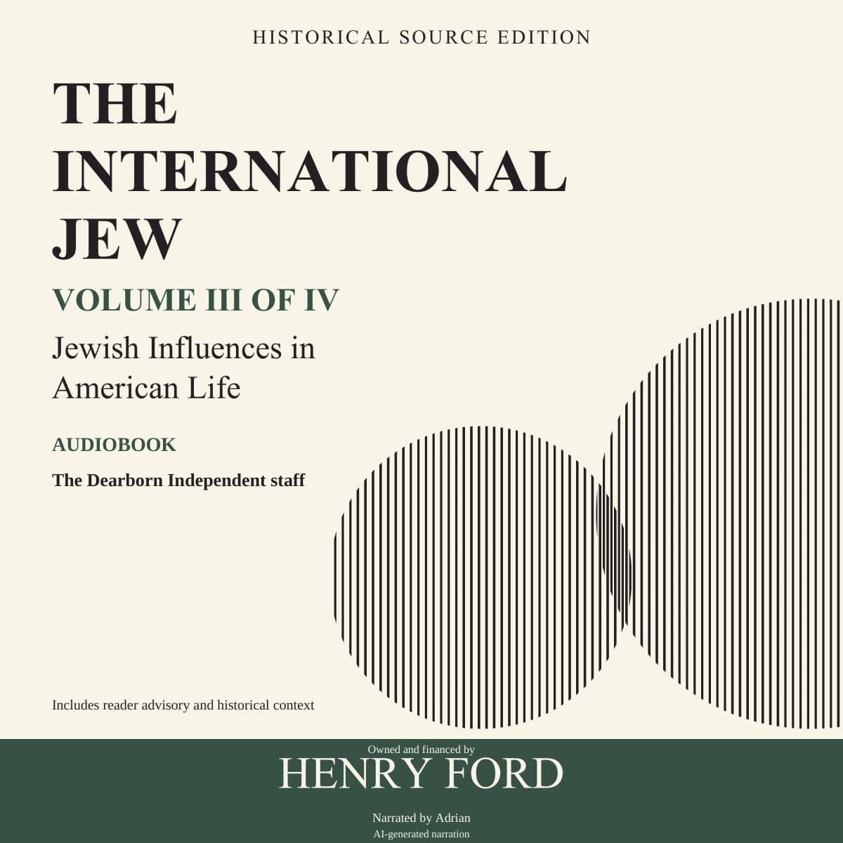 The International Jew — Volume III: Jewish Influences in American Life — Audiobook